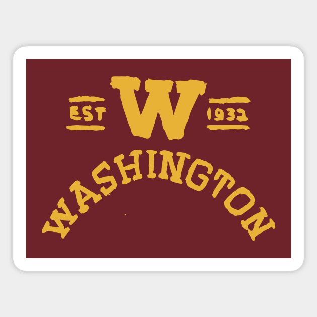 Washingtoooon Football Team 10 Magnet by Very Simple Graph